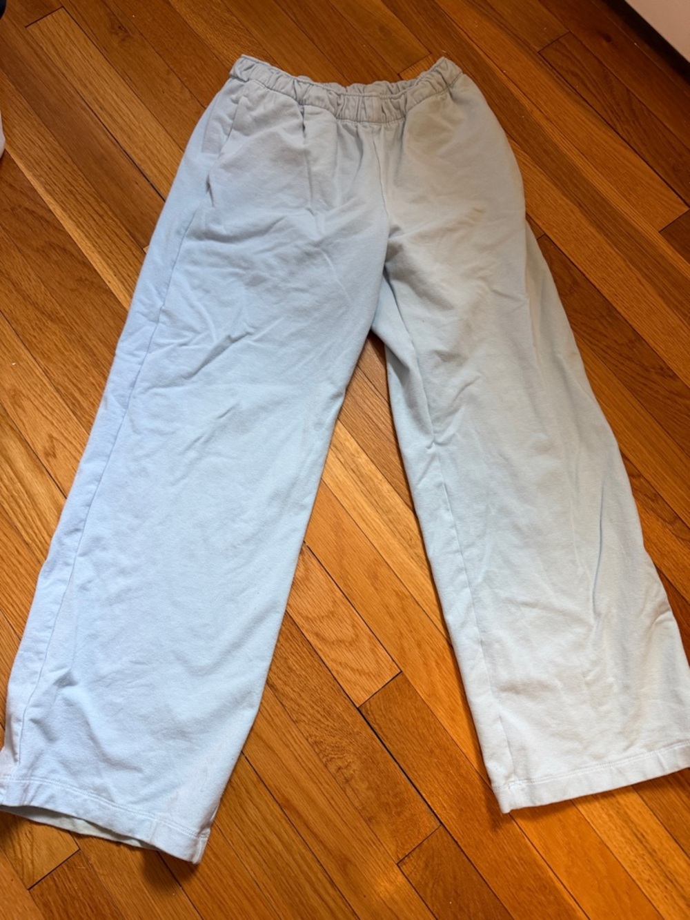Athleta Girl Pale Blue Cozy Wide-Leg Sweatpants